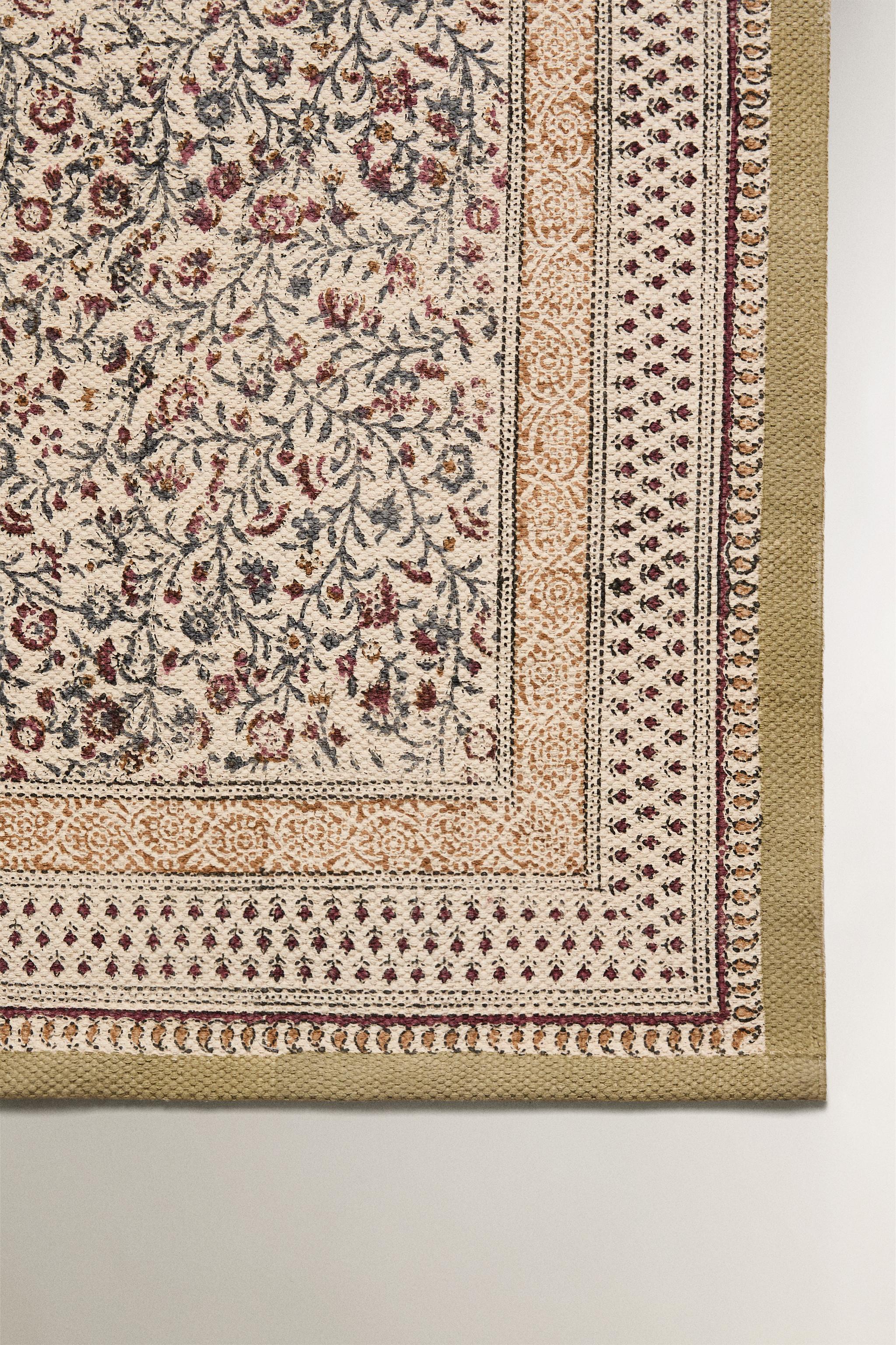 BLOCK PRINT COTTON AREA RUG